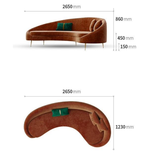 Verano Three Seater Sofa, Red Velvet-Weilai Concept-Weilai Concept