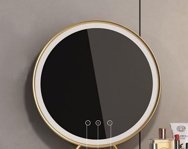 Serenique Dressing Table With LED Mirror-Weilai Concept-Weilai Concept