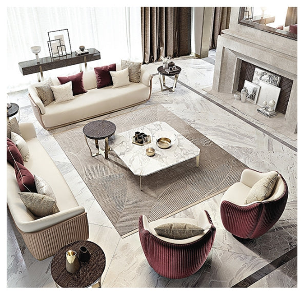 Demure Three Seater Sofa, Velvet-Weilai Concept-Weilai Concept