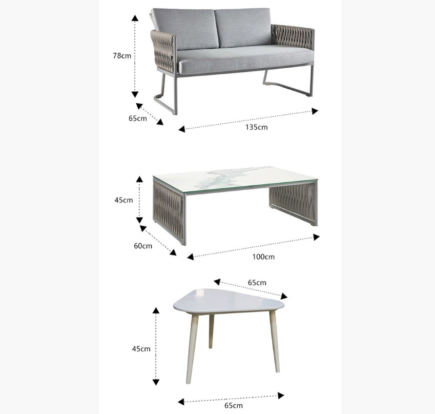 Macleod Garden Dining Table Set, 4 Dining Chairs, Rattan-Weilai Concept-Weilai Concept