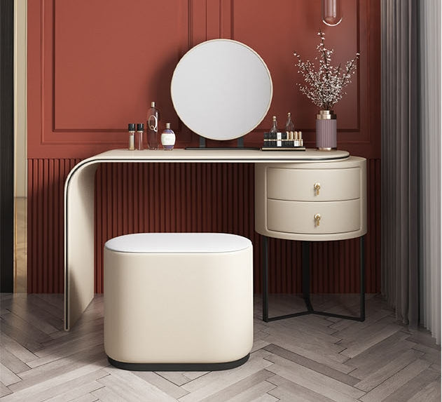 Noorali Dressing Table with Mirror, More Colors Available-Weilai Concept-Weilai Concept