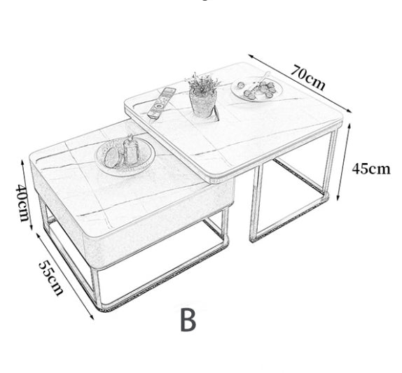 Lorelei Nesting Coffee Table Set, Sintered Stone-Weilai Concept-Weilai Concept