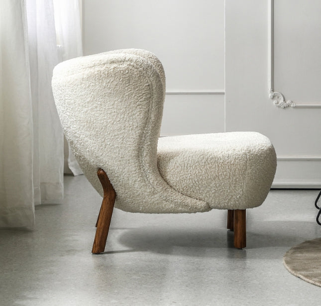 Lilla Petra Lounge Chair, Short Hair, Boucle-Weilai Concept-Weilai Concept