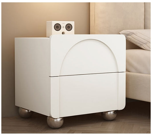 Niomi Bedside Table, Cream-Weilai Concept-White-Weilai Concept