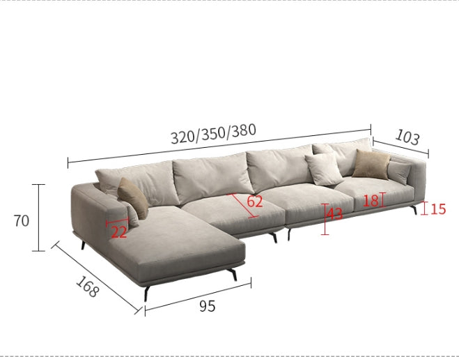 NR23 Two/Three Seater Sofa, Leathaire-Weilai Concept-Weilai Concept