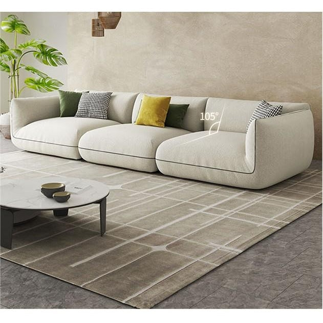 TOFU Agnes Three Seater Corner Sofa, Suede, Modular Sofa-Weilai Concept-Weilai Concept