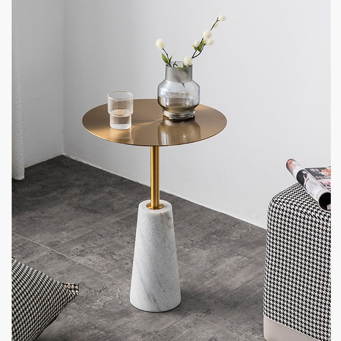 Kilby Side Table, Marble-Weilai Concept-Gold+White-Weilai Concept