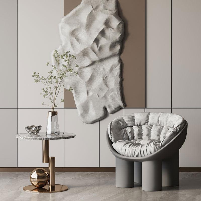 Roly Poly Fiberglass Armchair With Cushion, Black-Weilai Concept-Weilai Concept