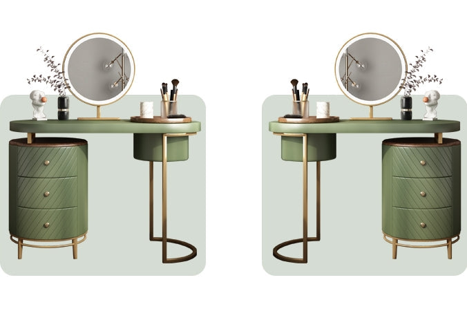Tandy Dressing Table With LED Mirror, Green With Small Dent On One Side For Display-Weilai Concept-Weilai Concept