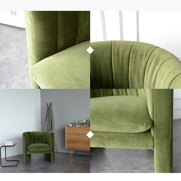 Edwick Armchair, Green Velvet