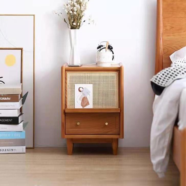 Radiogram Bedside Table, Walnut-Weilai Concept-Weilai Concept