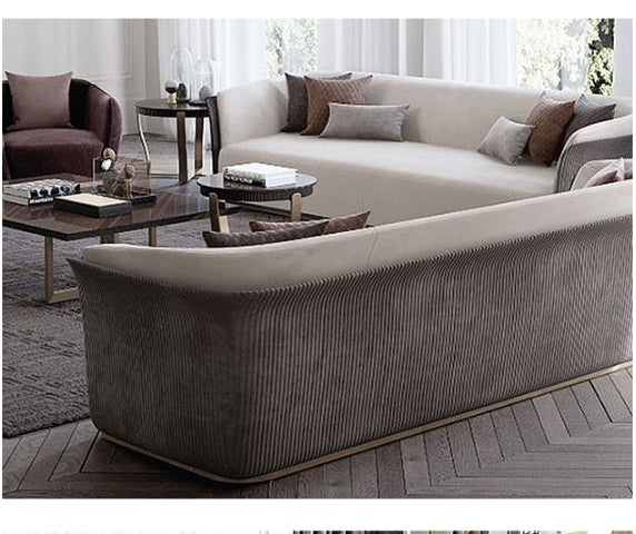 Demure Three Seater Sofa, Velvet-Weilai Concept-Weilai Concept