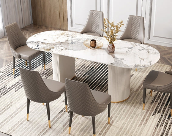 A Set of 2 Costanza Matching Dining Chairs, Grey For Clearance-Weilai Concept-Weilai Concept