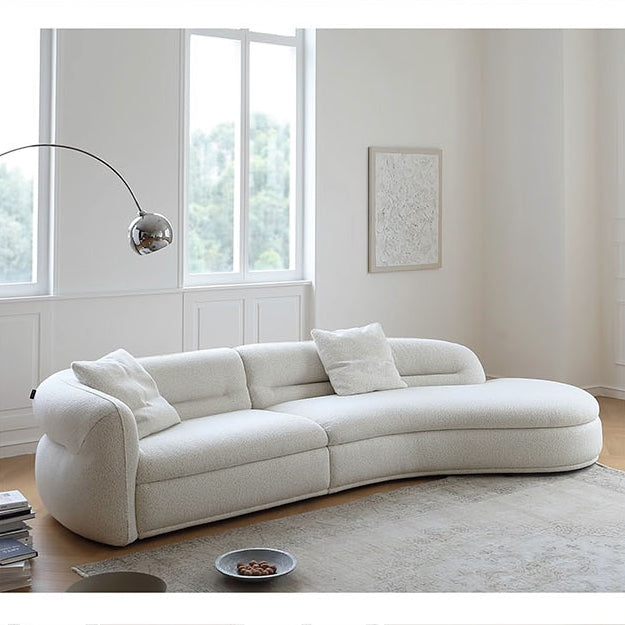 Yannik Four Seater Curved Sofa, Green-Weilai Concept-Weilai Concept