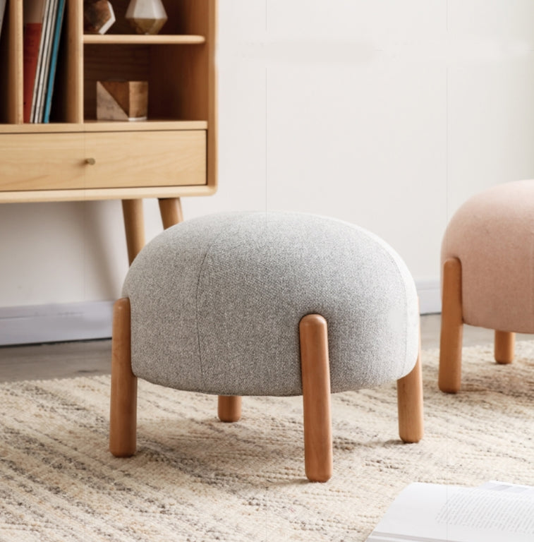 K19 LADYBUG Kid Footstool-Weilai Concept-Grey-Linen-Weilai Concept