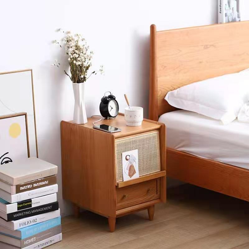 Radiogram Bedside Table, Walnut-Weilai Concept-Weilai Concept