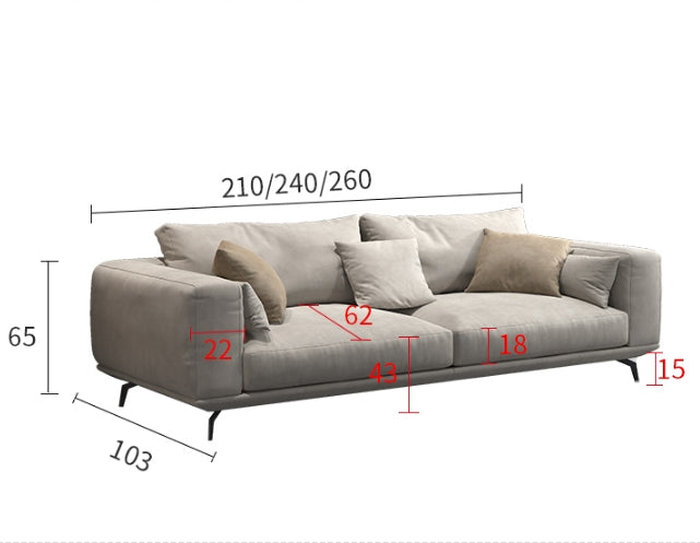 NR23 Four Seater Corner Sofa, Leathaire-Weilai Concept-Weilai Concept