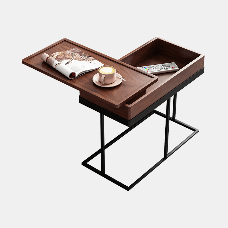 Hay Storage Side Table, Walnut-Weilai Concept-Weilai Concept