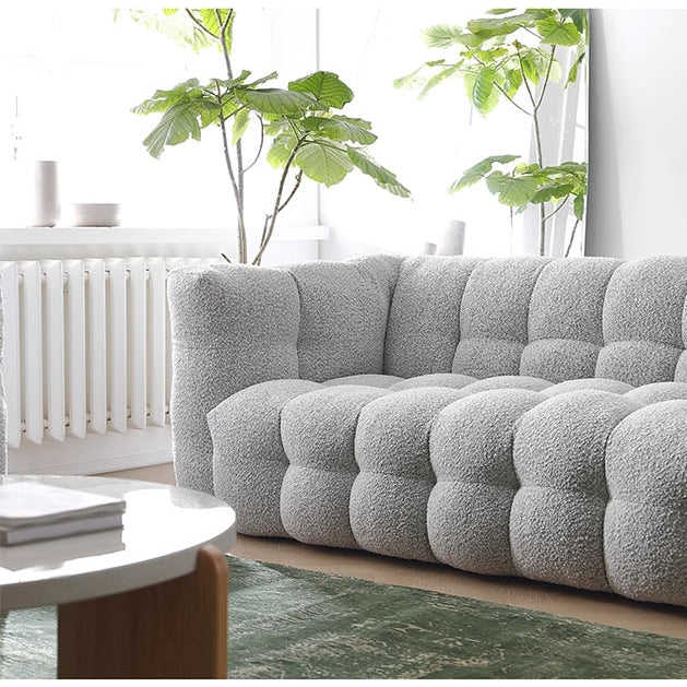 Zobah Two Seater, Three Seater Sofa, Grey Boucle-Weilai Concept-Weilai Concept