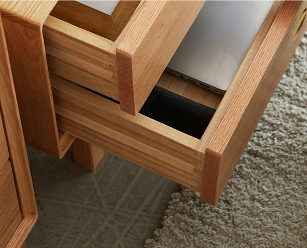 Haygashen Rattan TV Stand, Oak-Weilai Concept-Weilai Concept