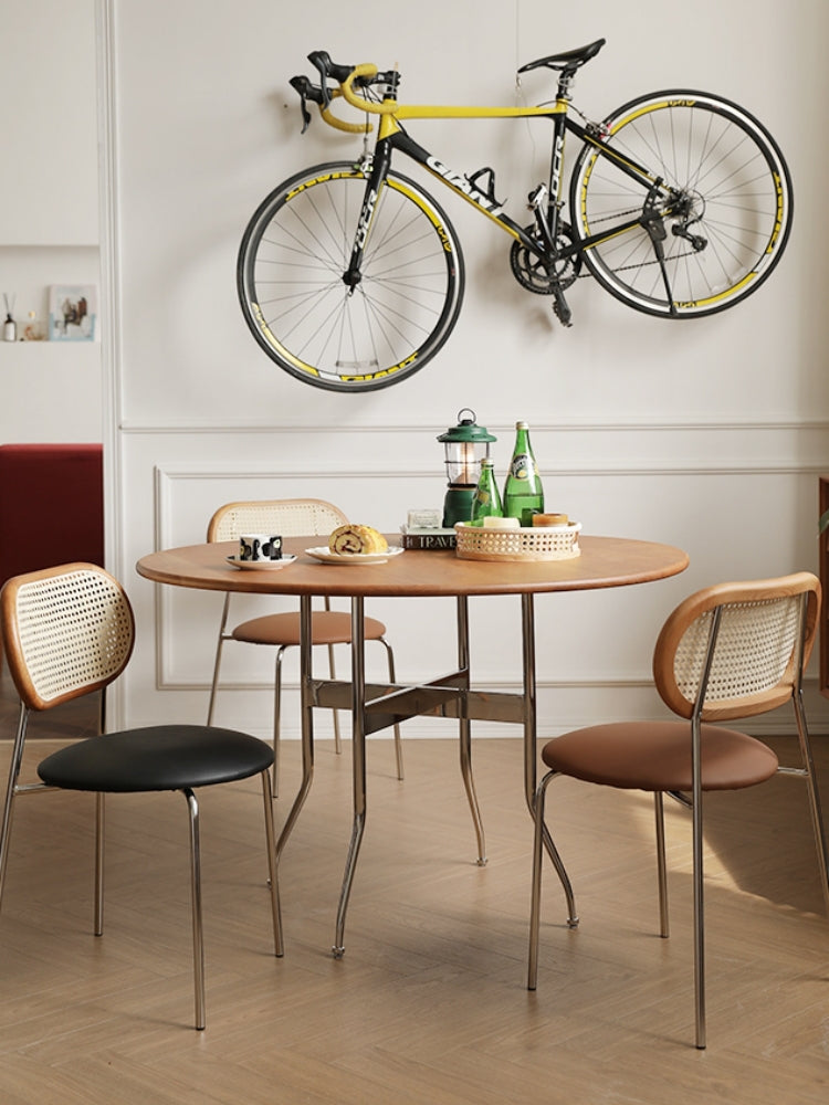 Ozzie Rattan Dining Chair, Round Seat Pad-Weilai concept-Weilai Concept