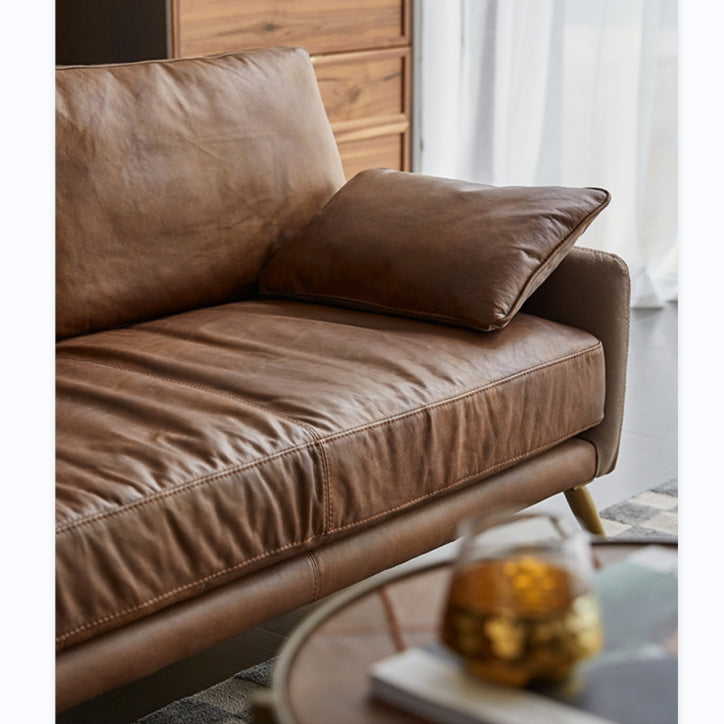 Luna Three Seaters Sofa, Three Seater Corner Sofa, Real Leather-Weilai Concept-Weilai Concept