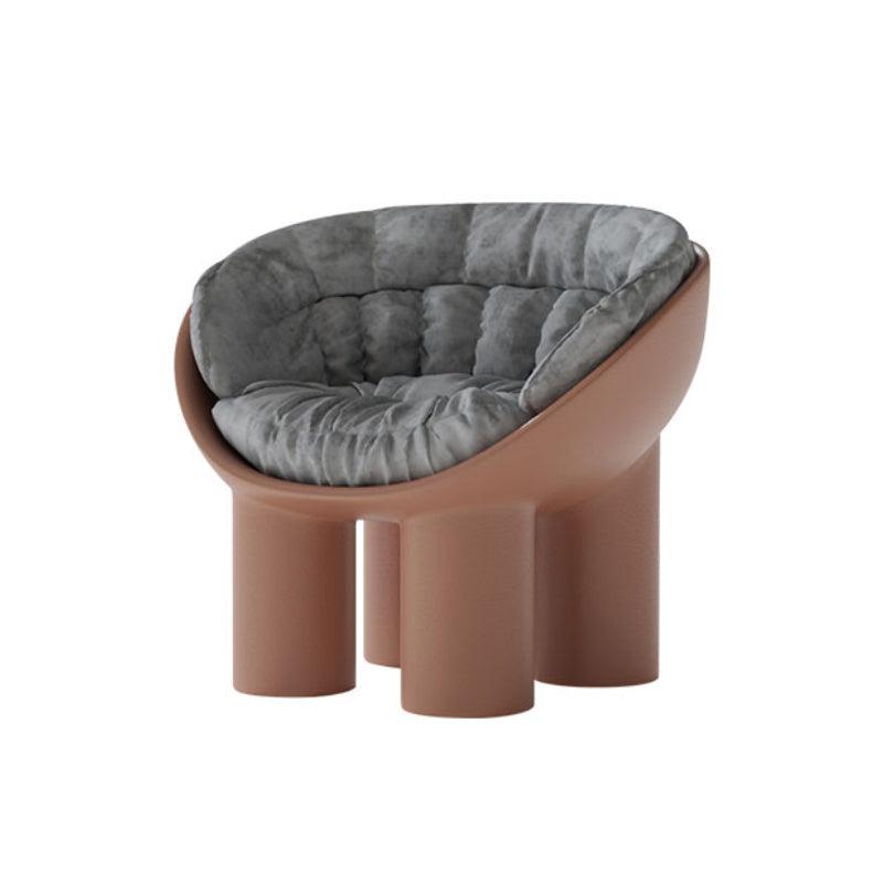 Roly Poly Fiberglass Armchair With Cushion, Black-Weilai Concept-Weilai Concept