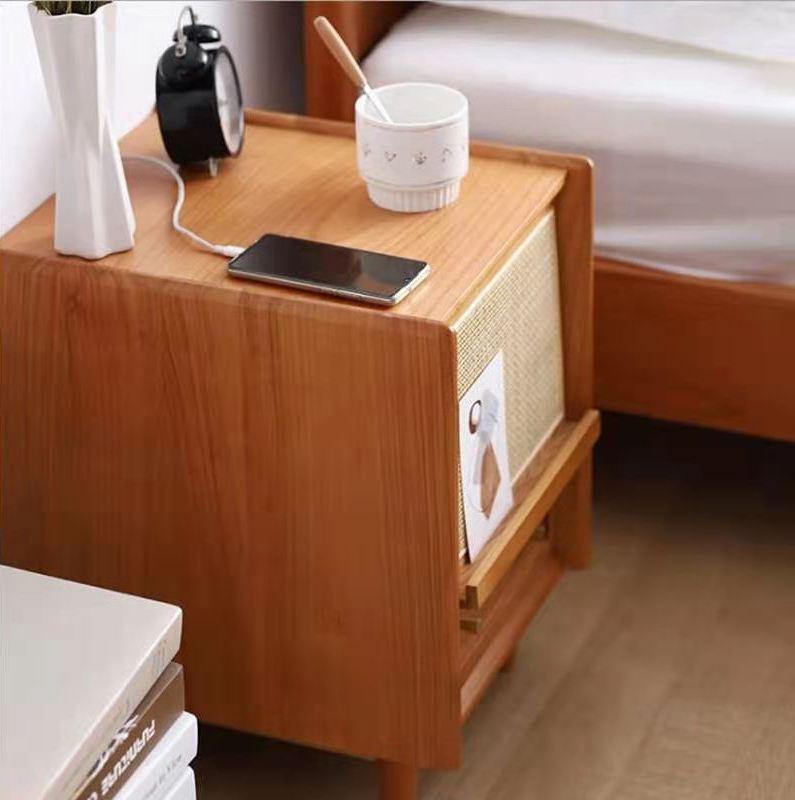 Radiogram Bedside Table, Walnut-Weilai Concept-Weilai Concept