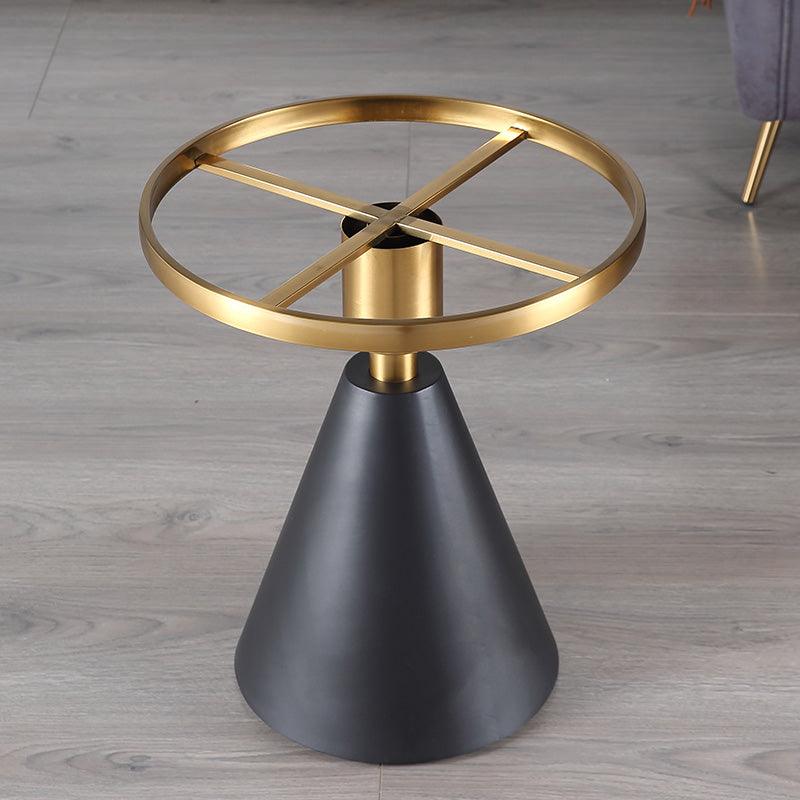 Modern Side Table with Marble Top and Metal Base-Weilai Concept-Weilai Concept