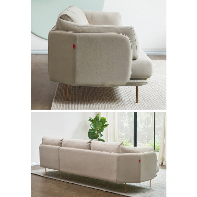 U182 Two Seater, Three Seater, Four Seater Corner Sofa, Off-White Cotton Linen-Weilai Concept-Weilai Concept