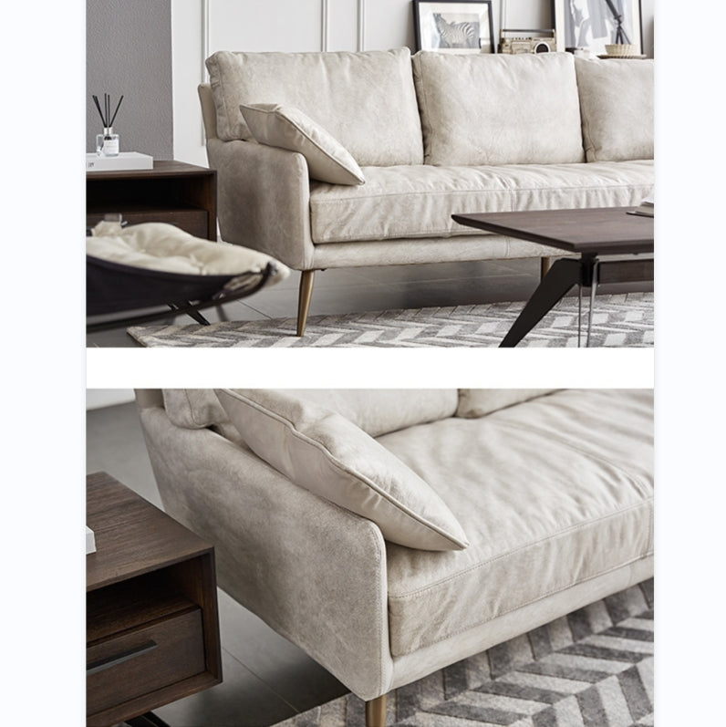 Luna Three Seaters Sofa, Three Seater Corner Sofa, Real Leather-Weilai Concept-Weilai Concept