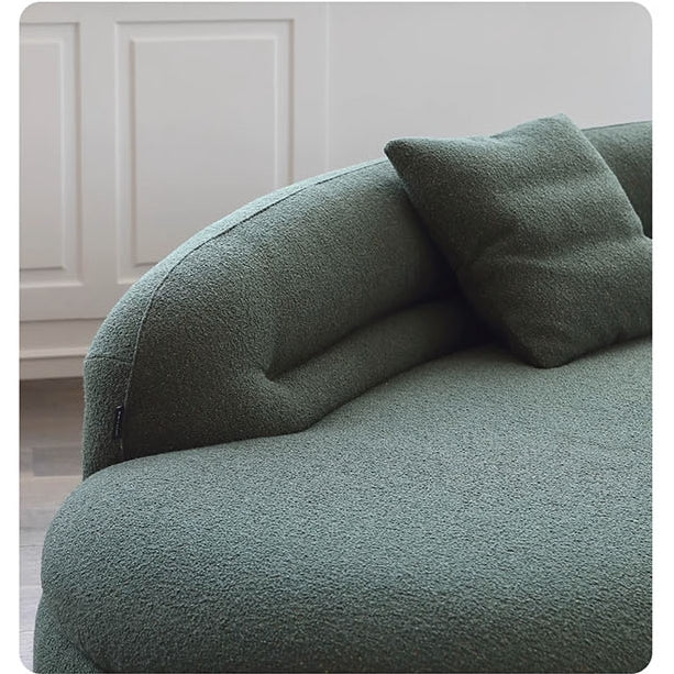 Yannik Four Seater Curved Sofa, Green-Weilai Concept-Weilai Concept