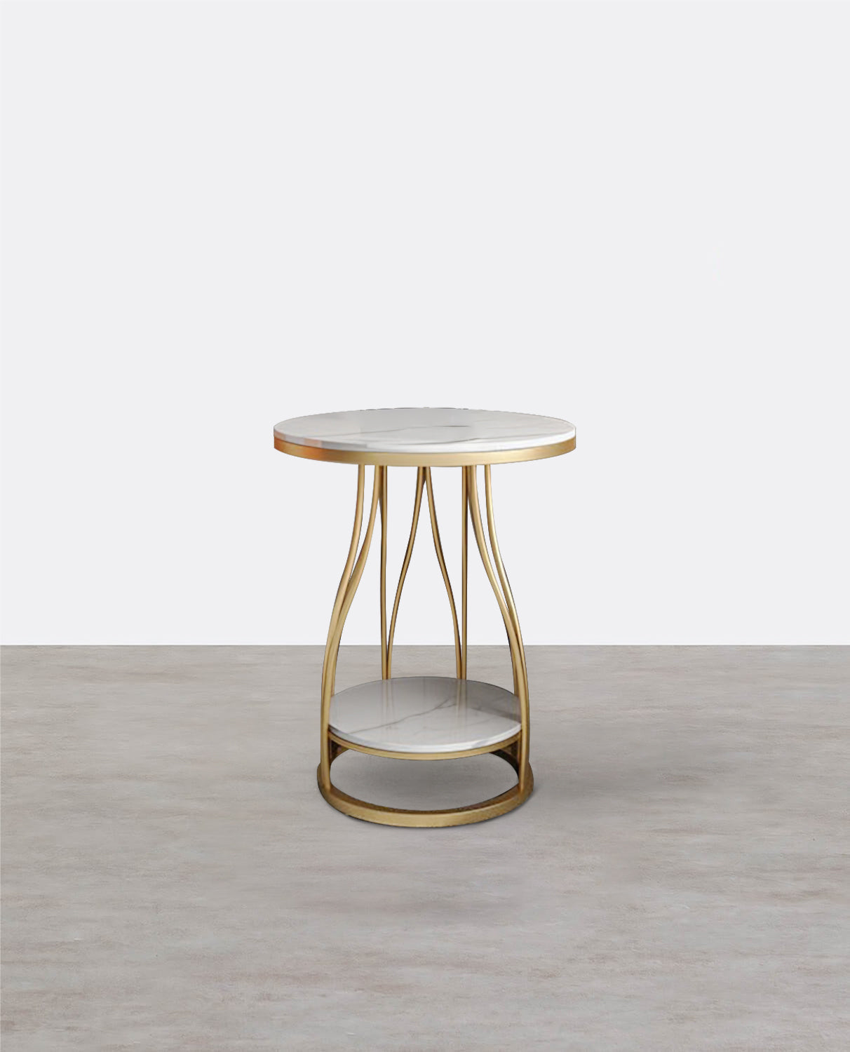 Amos Side Table, Gold Base