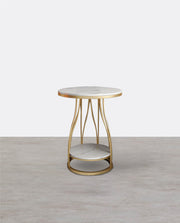 Amos Side Table, Gold Base