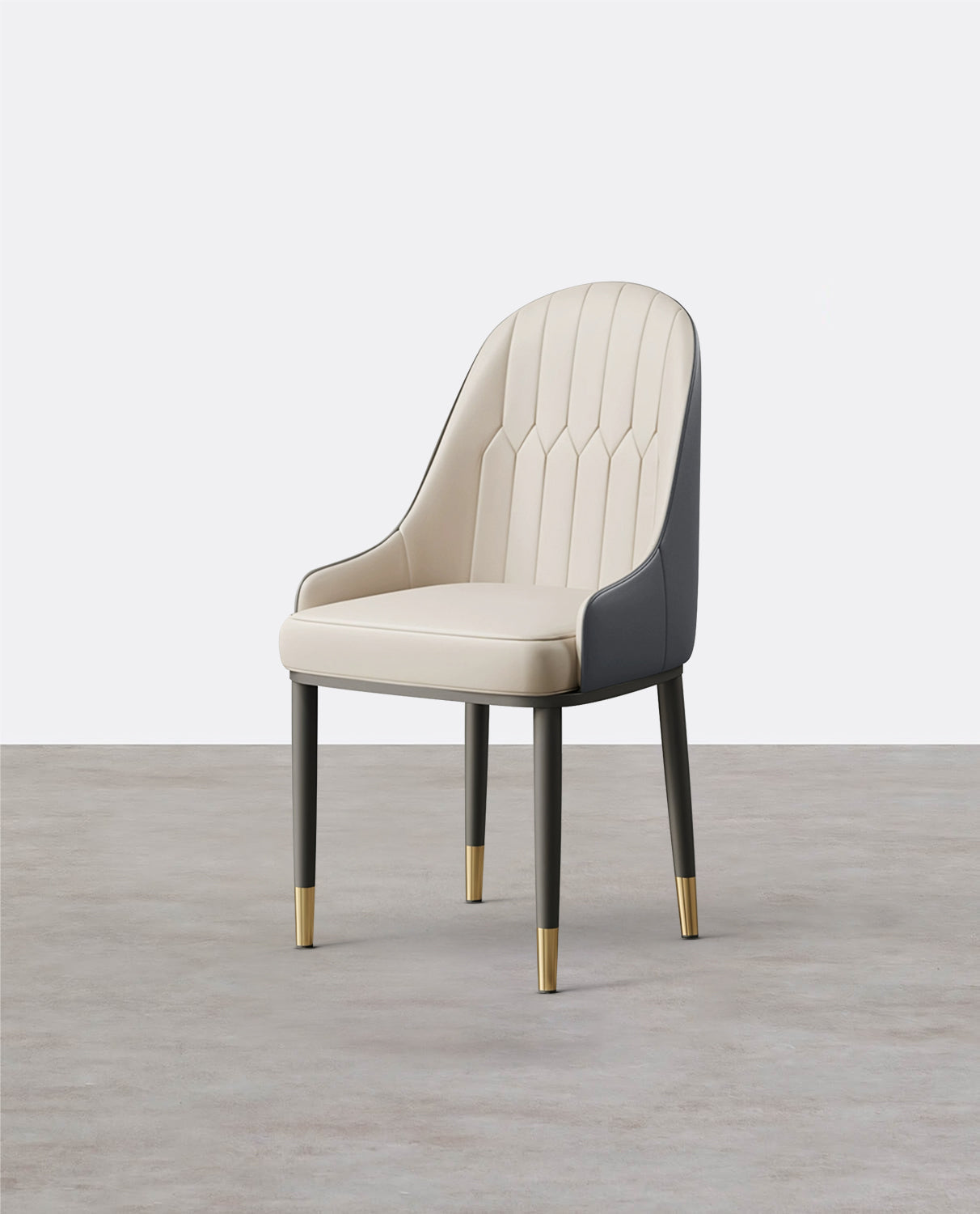 A Set of 2 Scott Dining Chairs, PU Leather