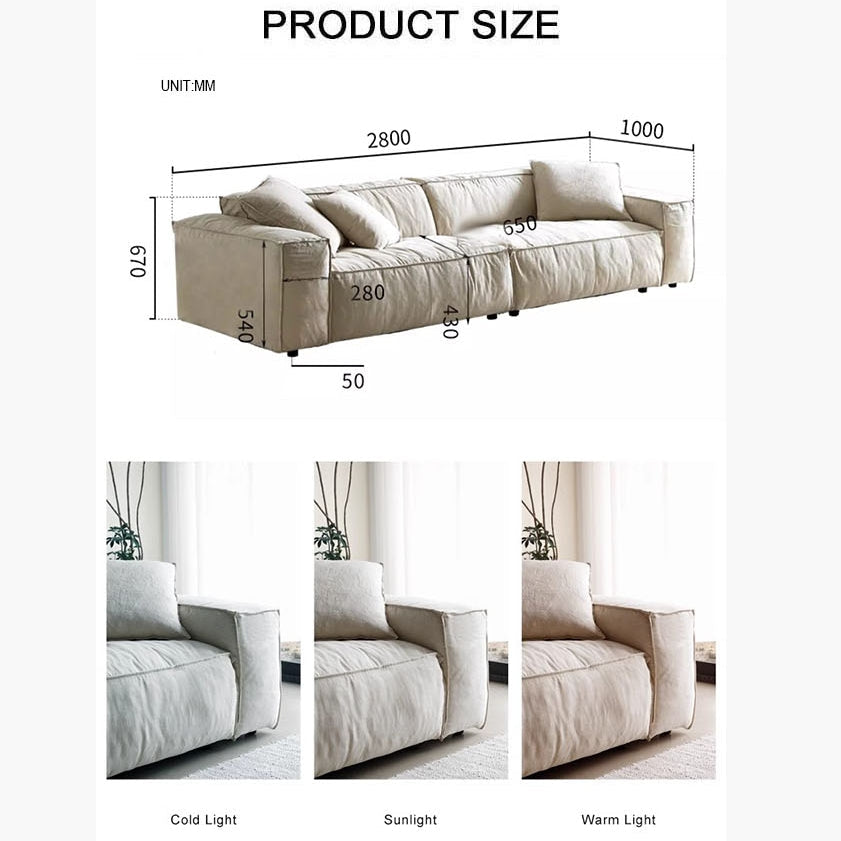 Jerome Three Seater Sofa, Cotton Linen-Weilai Concept-Weilai Concept