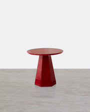 Melpomene Round Side Table, Red