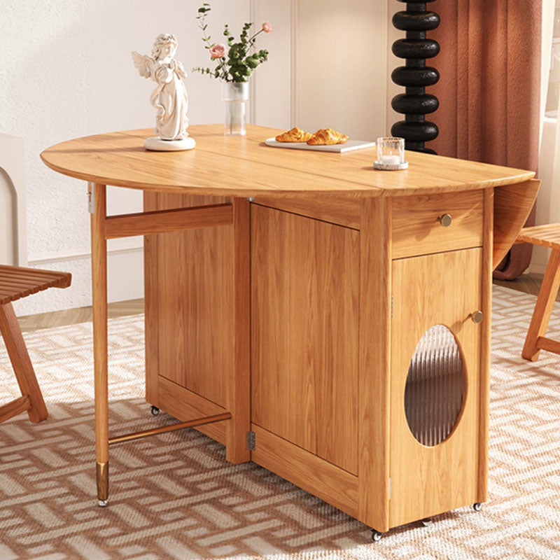 Ainsley Folding Extendable Dining Table, Wood-Weilai Concept-Weilai Concept