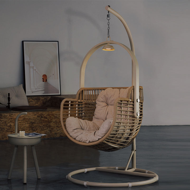 Galilea Rattan Garden Hanging Egg Chair with Stand, Indoor / Outdoor Furniture-Weilai Concept-Weilai Concept