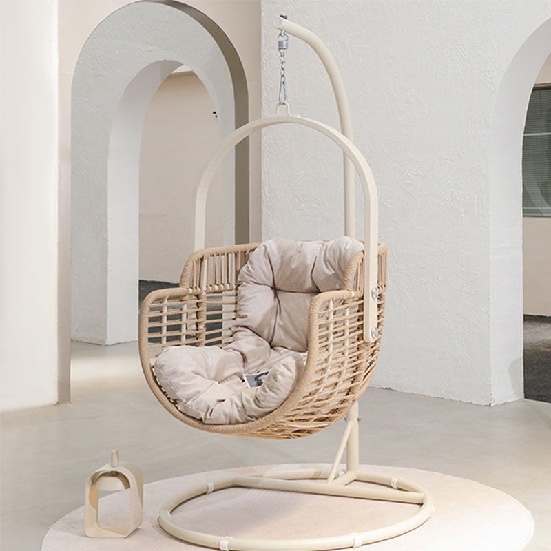 Galilea Rattan Garden Hanging Egg Chair with Stand, Indoor / Outdoor Furniture-Weilai Concept-Weilai Concept