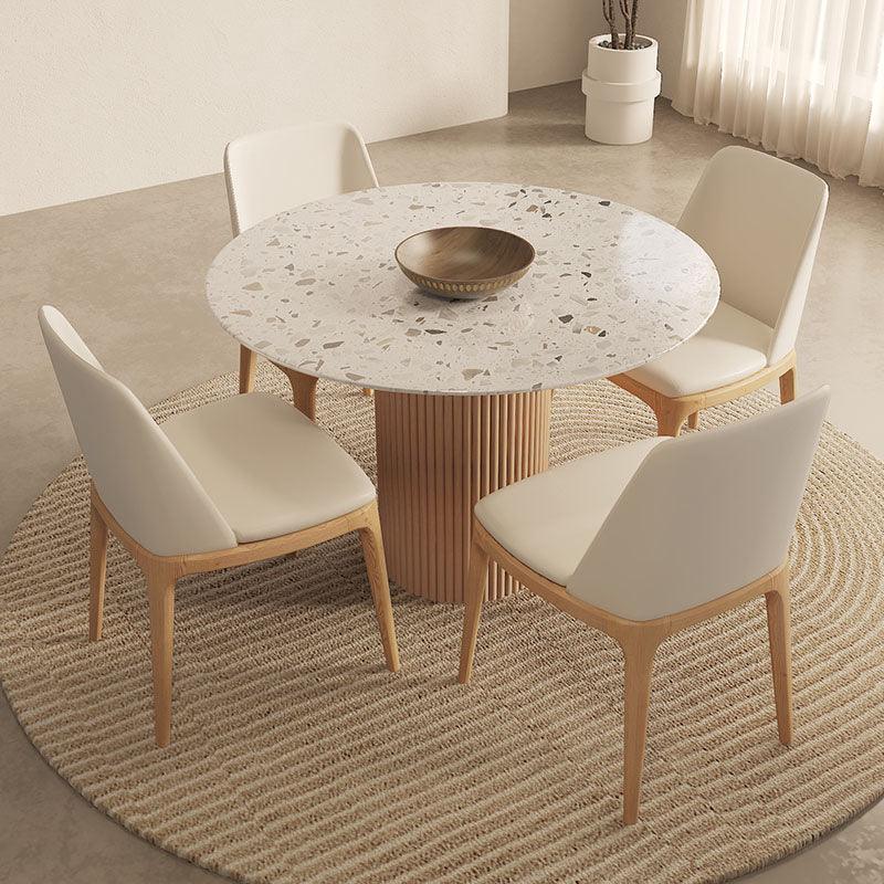 Sienna Round Dining Table, Premium Terrazzo And Wood Base-Weilai Concept-Weilai Concept