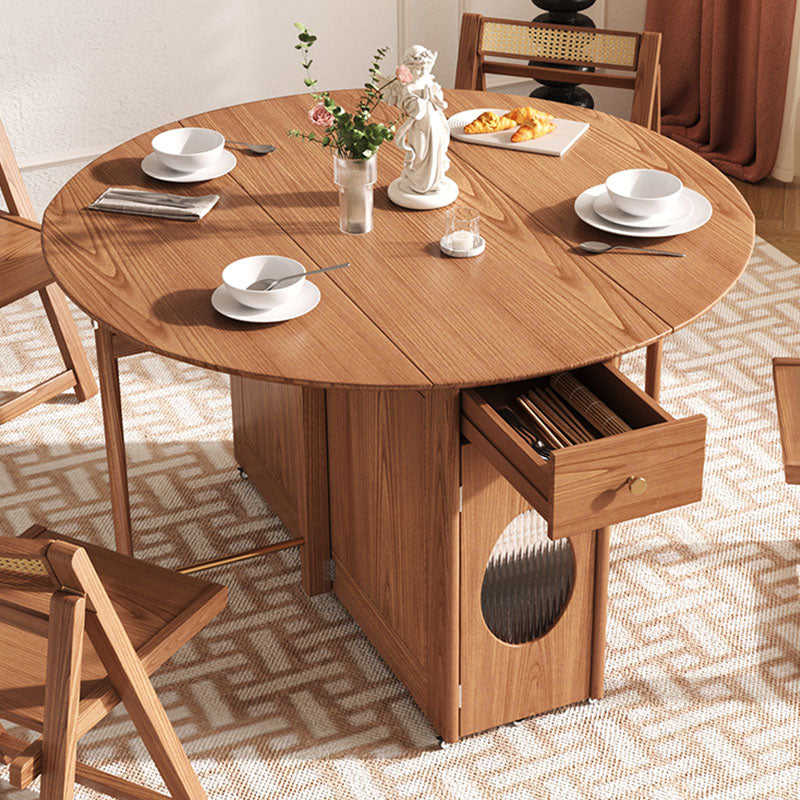 Ainsley Folding Extendable Dining Table, Wood-Weilai Concept-Weilai Concept