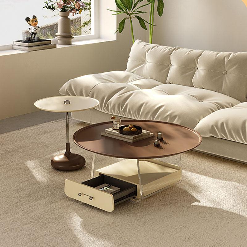 Meral Stylish Coffee Table Set, Stainless Steel-Weilai Concept-Weilai Concept