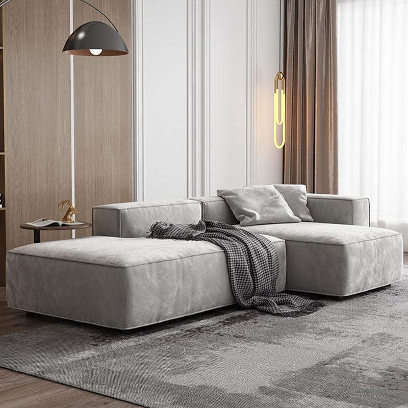 Yetta Three Seater, Four Seater Sofa, Corner Sofa, Grey Velvet-Weilai Concept-Weilai Concept