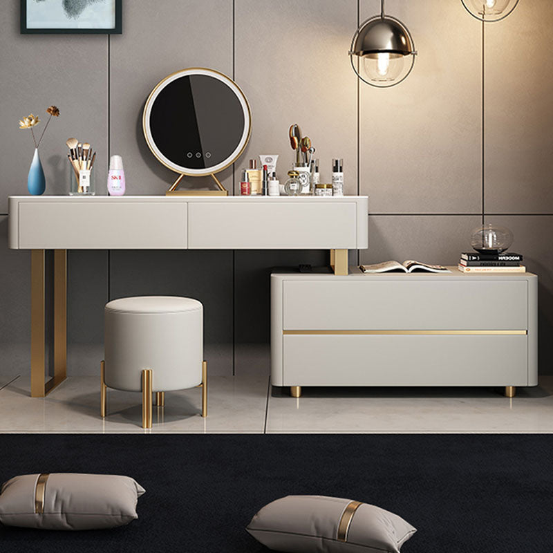 Davidson Dressing Table With LED Mirror, Extendable, Corner Dressing Table-Weilai Concept-Weilai Concept