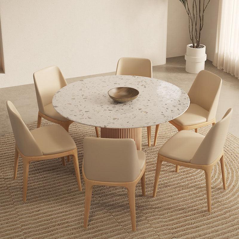 Sienna Round Dining Table, Premium Terrazzo And Wood Base-Weilai Concept-Weilai Concept