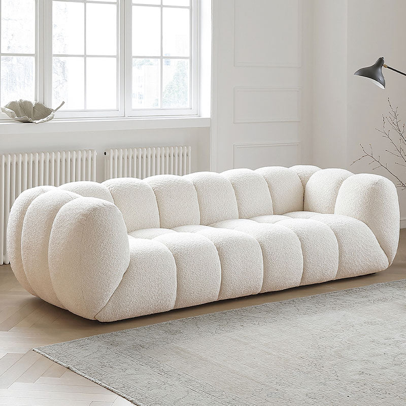 Randee BoBo Three Seater Sofa, White Boucle-Weilai Concept-Weilai Concept