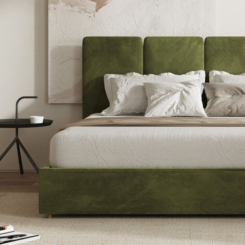 Laura King Size Bed, Velvet-Weilai Concept-Weilai Concept