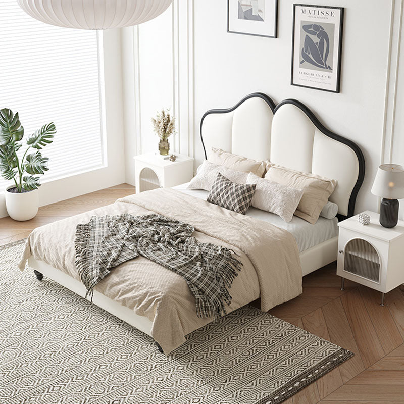 Tracy Cream King Size / Super King Size Bed, Cream-Weilai Concept-Weilai Concept