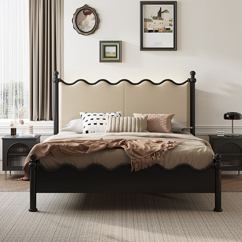 Roberta King Size / Super King Bed, Cream & Black-Weilai Concept-Weilai Concept
